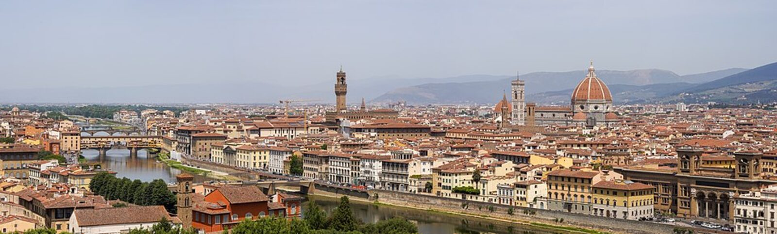 Panorama di Firenze con Ponte Vecchio e Duomo